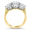 Classic Three Stone Engagement Ring, smallside view