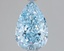 1.53 Ct. Fancy Vivid Blue Pear Lab Grown Diamond