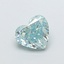 0.80 Ct. Fancy Intense Bluish Green Heart Lab Grown Diamond