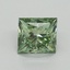 0.91 Ct. Fancy Vivid Pacific Green Princess Lab Grown Diamond