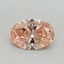 0.50 Ct. Fancy Vivid Pink Oval Lab Grown Diamond