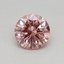 0.35 Ct. Fancy Vivid Pink Round Lab Grown Diamond