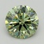 1.00 Ct. Fancy Vivid  Green Round Lab Grown Diamond