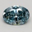 1.62 Ct. Fancy Intense Greenish Blue Oval Lab Grown Diamond