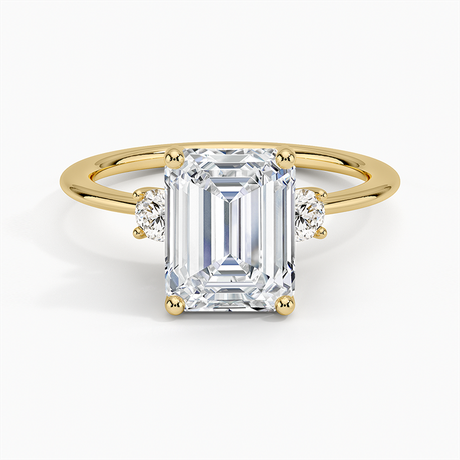 18K Yellow Gold Aimee Three Stone Diamond Ring