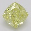 0.71 Ct. Fancy Intense Yellow Cushion Diamond