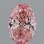 1.05 Ct. Fancy Vivid Pink Oval Lab Grown Diamond