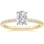 18K Yellow Gold Ballad Half Coverage Diamond Ring (1/8 ct. tw.), smalltop view