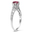 The Melosa Ring, smalltop view on a hand