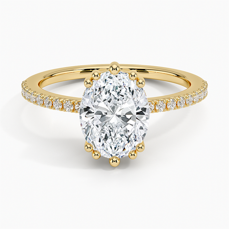 18K Yellow Gold Luxe Kalina Hidden Halo Diamond Ring