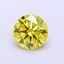 1.01 Ct. Fancy Vivid Yellow Round Lab Grown Diamond