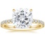 18K Yellow Gold Amelie Half Coverage Diamond Ring, smalltop view