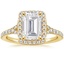 18K Yellow Gold Joy Half-Coverage Diamond Ring, smalltop view