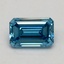 0.52 Ct. Fancy Vivid Blue Emerald Lab Grown Diamond