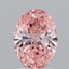 2.00 Ct. Fancy Vivid Pink Oval Lab Grown Diamond