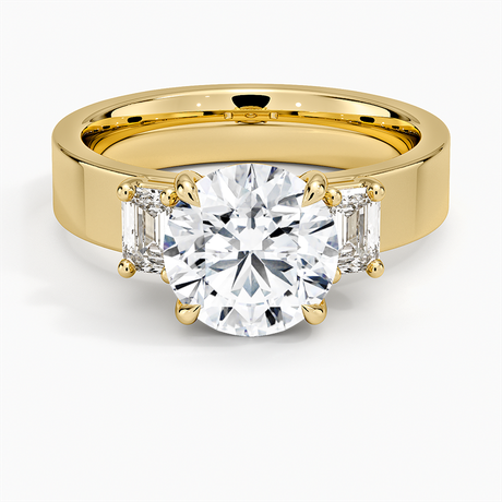 Peyton Emerald Cut Three Stone Diamond Ring