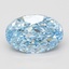 4.07 Ct. Fancy Vivid Blue Oval Lab Grown Diamond