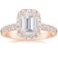 14K Rose Gold Sienna Halo Three-Quarter Coverage Diamond Ring (3/4 ct. tw.), smalltop view