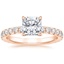 14K Rose Gold Olympia Three-Quarter Coverage Diamond Ring, smalltop view