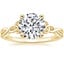18K Yellow Gold Celtic Love Knot Ring, smalltop view