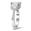 Three Stone Princess Diamond Ring, smallside view