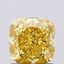 1.21 Ct. Fancy Vivid Yellow Cushion Lab Grown Diamond