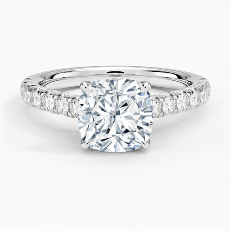 French Pavé Engagement Ring