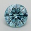 1.28 Ct. Fancy Vivid Green Blue Round Lab Grown Diamond