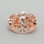 0.55 Ct. Fancy Vivid Pink Oval Lab Grown Diamond