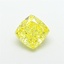 4.01 Ct. Fancy Vivid Yellow Cushion Lab Grown Diamond