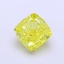 1.57 Ct. Fancy Vivid  Yellow Cushion Lab Grown Diamond