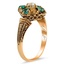 The Lessie Ring, smalltop view on a hand