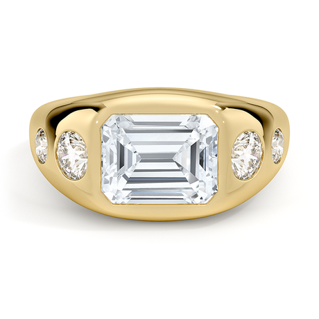 Sloane Flush Set Five Stone Diamond Dome Ring