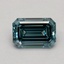 0.73 Ct. Fancy Vivid Greenish Blue Emerald Lab Grown Diamond