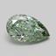 1.04 Ct. Fancy Vivid Green Pear Lab Grown Diamond
