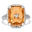 Art Deco Citrine Cocktail Ring