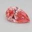 0.66 Ct. Fancy Vivid Pink Pear Lab Grown Diamond