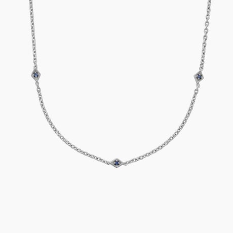 Sapphire Station Necklace