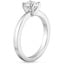 18K White Gold Petite Taper Solitaire Ring, smallside view