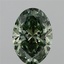 4.03 Ct. Fancy Vivid Green Oval Lab Grown Diamond