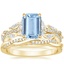 18K Yellow Gold Luxe Secret Garden Diamond Ring (3/4 ct. tw.) with Petite Twisted Vine Diamond Ring (1/8 ct. tw.)