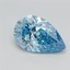 1.72 Ct. Fancy Vivid Blue Pear Lab Grown Diamond