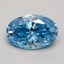 1.50 Ct. Fancy Vivid Blue Oval Lab Grown Diamond