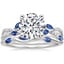 18K White Gold Luxe Willow Sapphire and Diamond Ring (1/8 ct. tw.) with Winding Willow Sapphire Ring
