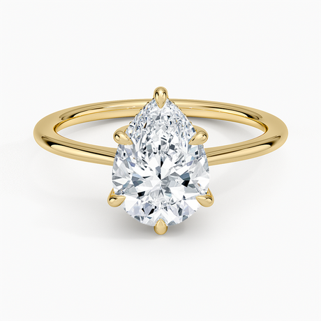 18K Yellow Gold Elle Hidden Halo Diamond Ring