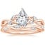 14K Rose Gold Willow Diamond Ring (1/8 ct. tw.) with Winding Willow Diamond Ring (1/8 ct. tw.)