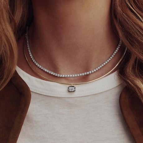 Harper Emerald-Cut Lab Diamond Collar Necklace (1 3/4 ct. tw.)