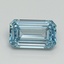1.01 Ct. Fancy Intense Blue Emerald Lab Grown Diamond