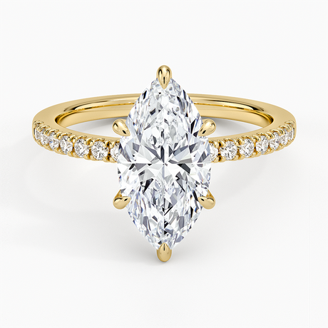 18K Yellow Gold Bliss Six-Prong Diamond Ring (1/6 ct. tw.)