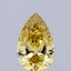 0.97 Ct. Fancy Intense Yellow Pear Lab Grown Diamond